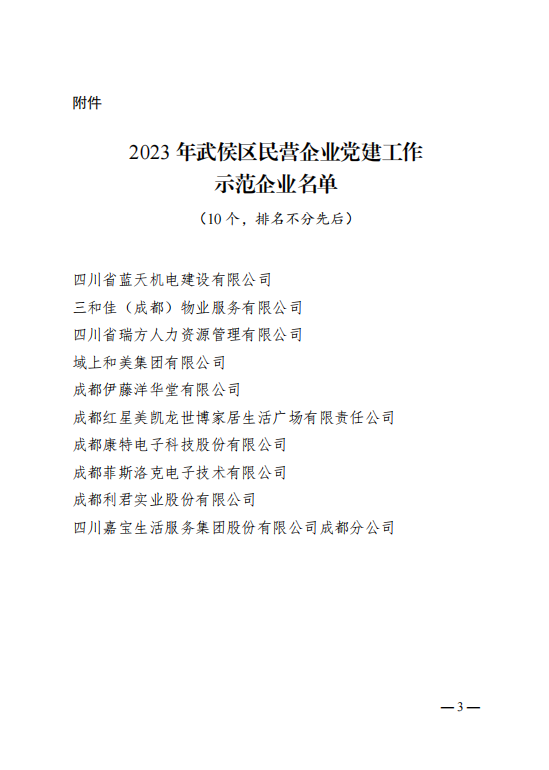 喜報！瑞方人力獲評“2023年武侯區(qū)民營企業(yè)黨建工作示范企業(yè)”稱號 第2張